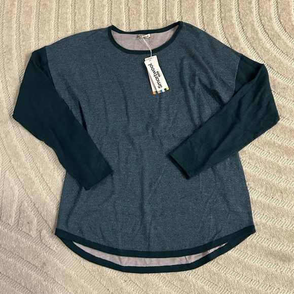 NWT Smartwool Women's Shadow Pine Colorblock Sweater - XL - Picture 2 of 11